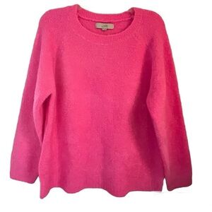 EUC Loft Plus Cozy Neon Pink Sweater 16/18